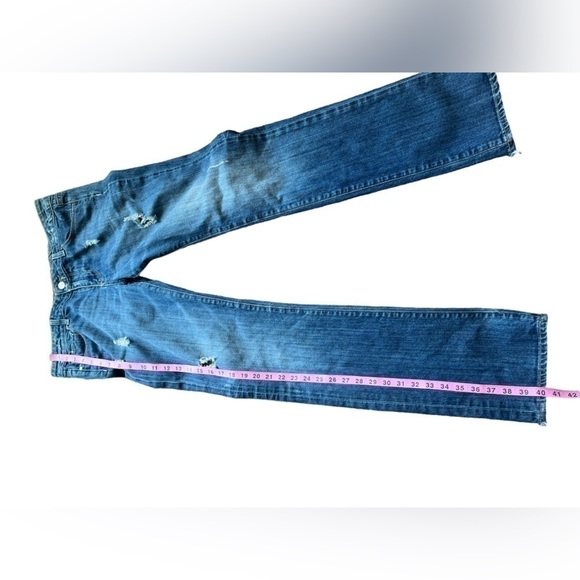 Paige Jimmy Jimmy Medium Wash Boyfriend Straight Leg Jeans Size 28 #1065-0090 - Picture 3 of 9